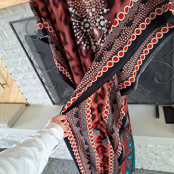 Habeba Women's Kaftan Swimsuit Cover Up One Size Animal Print Geometric Tribal - Picture 8 of 8